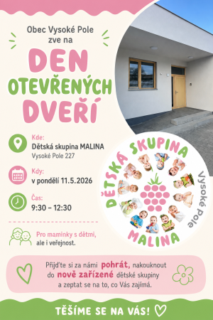 Den otevřených dveří - dětská skupina Malina, Vysoké Pole 1